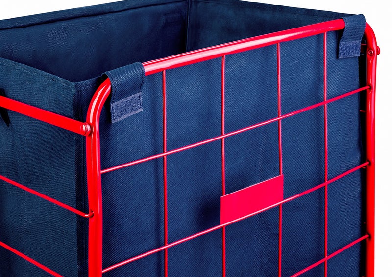 Handy Laundry Shopping Cart Liner, 18" X 15" X 24", Square Bottom, Fits Standard Shopping Cart, Cover and Adjustable Straps for Easy Secure Attachment, Made from Waterproof Material (Navy Blue) - Image 4