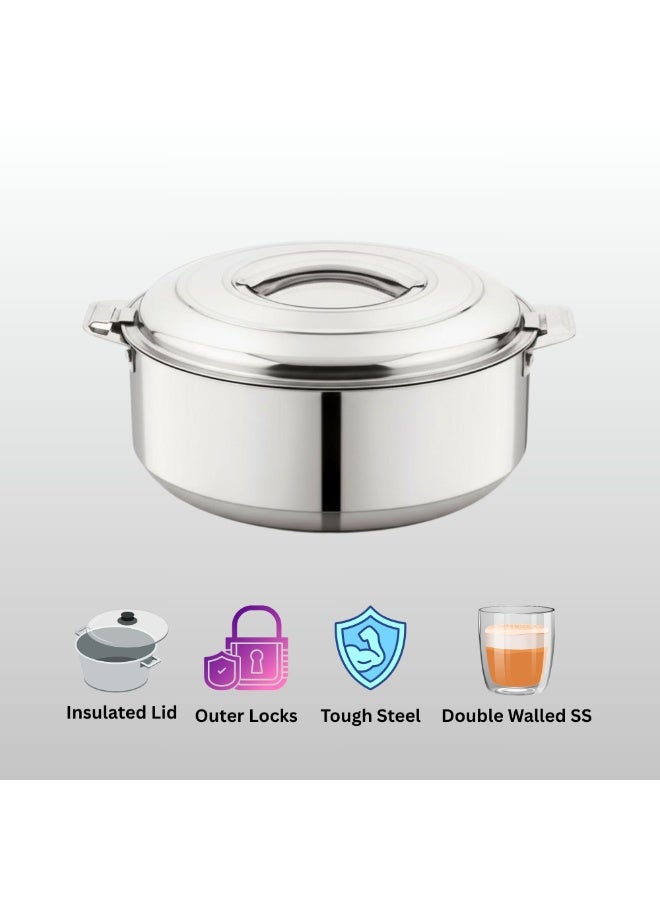 تسوماب طاجن تسوماب الساخن المصنوع من الفولاذ المقاوم للصدأ ذو الجدار المزدوج - 1 لتر - Image 3