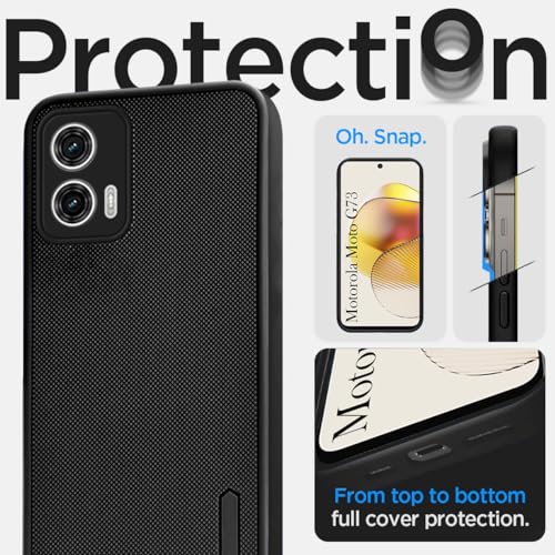 Jkobi Silicone Back Cover Case for Motorola Moto G73 (Textured Grip Design | Camera Protection | Slim and Light Weight | Soft Touch and Feel | Black) - Image 2