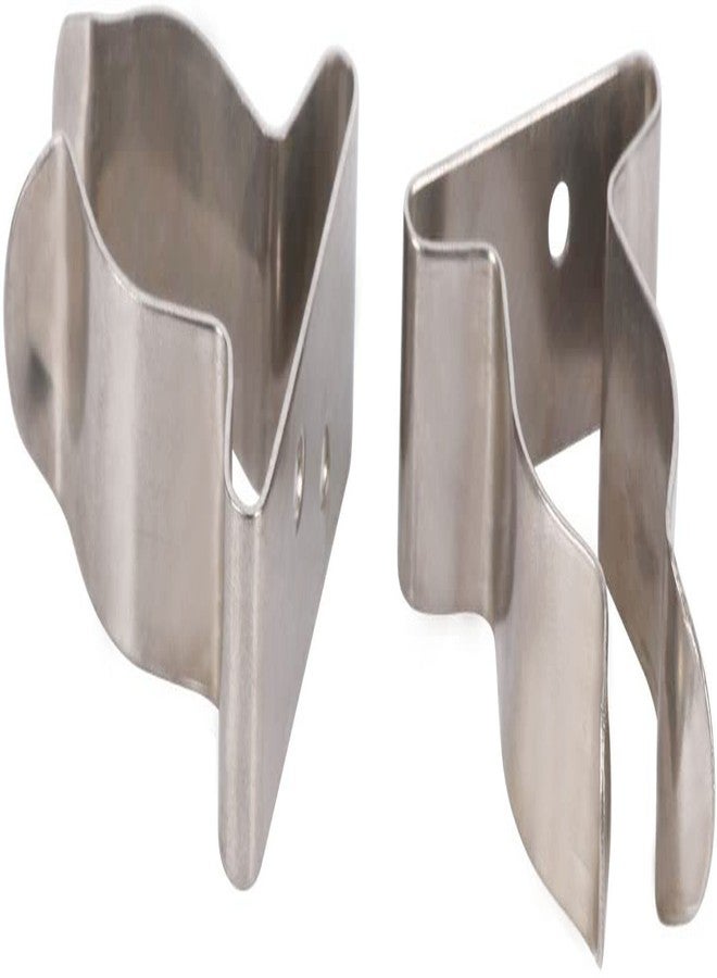 Mojiate 4 Pieces of Stainless Steel Boat Hook Small Spring Clamp Holder Boat Oar Holders Marine Spring Clip Silver Bracket Clip (2-Small 5/8"-1") - Image 4
