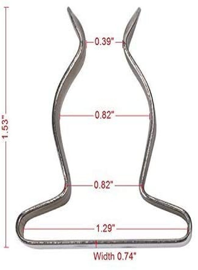 Mojiate 4 Pieces of Stainless Steel Boat Hook Small Spring Clamp Holder Boat Oar Holders Marine Spring Clip Silver Bracket Clip (2-Small 5/8"-1") - Image 2