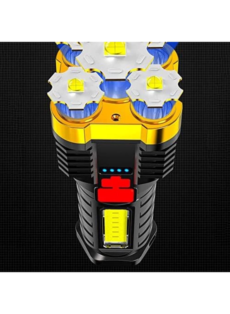 Luckam Torches Led Super Bright, Five-Nuclear Explosion LED Flashlight Strong Light Rechargeable, Led Spotlight Flashlight Portable Powerful Searchlight with 4 Lighting Modes - Image 2