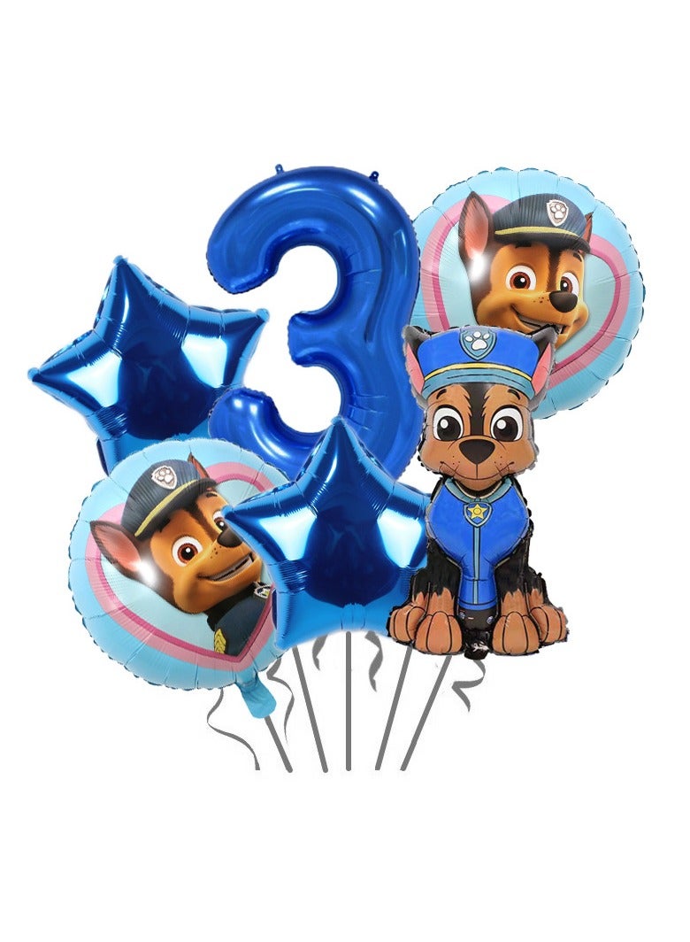 Party Kids cartoon PAW PATROL digital package birthday party background decoration aluminum film balloon banquet decoration birthday balloon supplies
