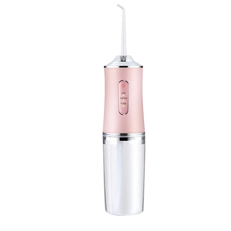 Generic Portable Electric Tooth Cleaner Pink [1 nozzle]] 