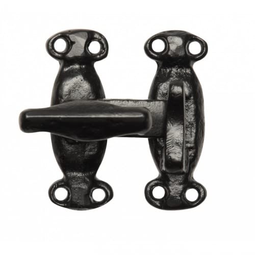 BRASS INDIA BRASS INDIA Black Door Catcher Door Fastener Door LATCHES Window FastenerLATCHES Material Iron Premium Coating Finish Heavy Durable Size 3 inches Wt 100 GMS pp Vintage Look - Image 3