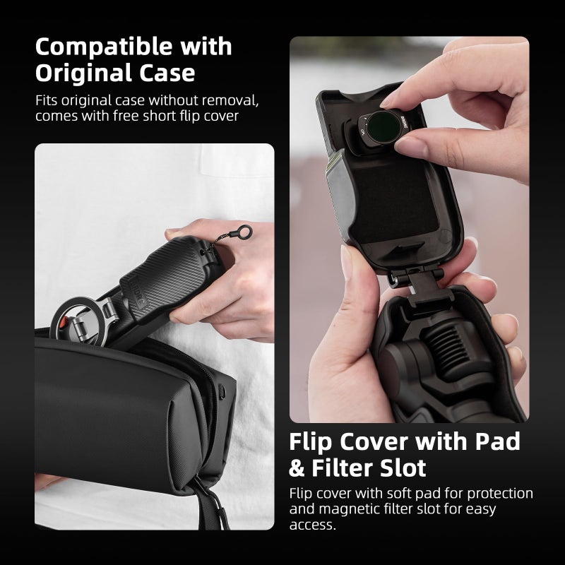 BRDRC Pocket 3 Magnetic Mount, Phone Holder for MagSafe Aluminum Alloy Magnet Expansion Adapter with Cold Shoe for DJI OSMO Pocket 3 Creator Combo Accessories (with Protective Cover) - Image 2