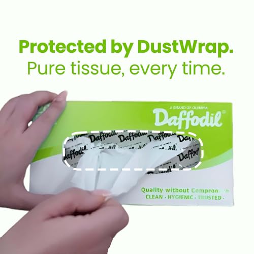 DAFFODIL 2Ply Facial Tissue Carton –Pack of 3 Boxes (100 Pulls/Box,200 Sheets) Soft and Durable Tissue Papers, Convenient for Home, Car or office Use. - Image 4