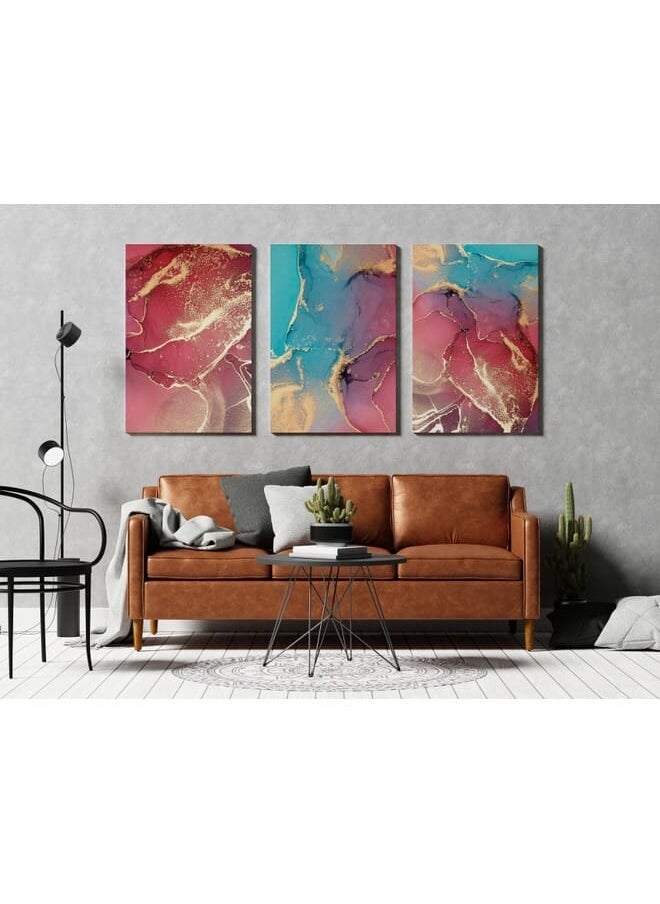 Home Gallery - Set Of 3 Of Abstract Marble Texture Pattern - Image 1