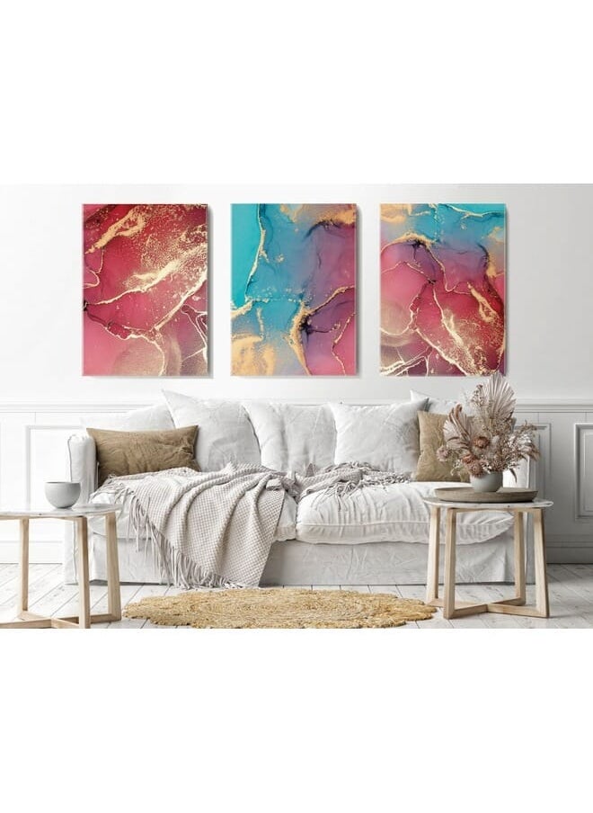 Home Gallery - Set Of 3 Of Abstract Marble Texture Pattern - Image 1