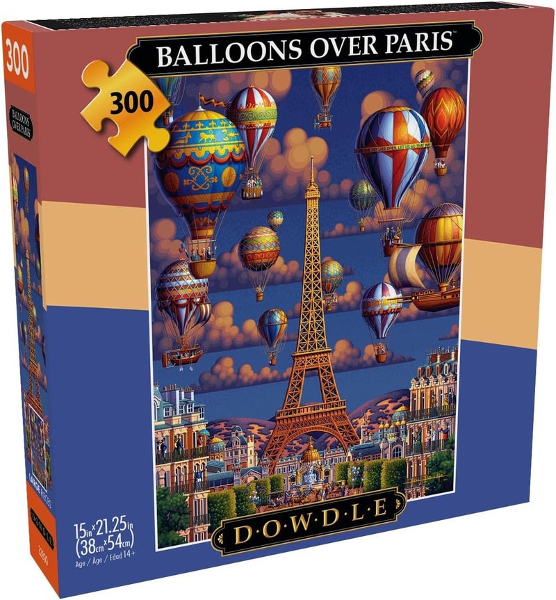 Buffalo Games Dowdle Balloons Over Paris 300 Piece Jigsaw Puzzle for Adults Challenging Puzzle Perfect for Game Nights Finished Size is 2125 x 1500 - Image 3
