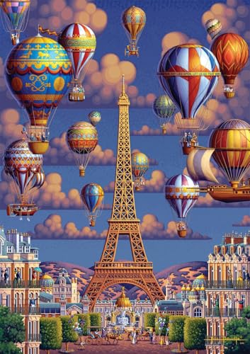 Buffalo Games Dowdle Balloons Over Paris 300 Piece Jigsaw Puzzle for Adults Challenging Puzzle Perfect for Game Nights Finished Size is 2125 x 1500 - Image 5