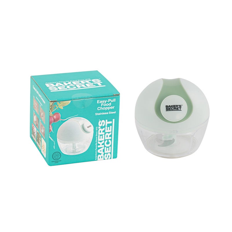 Baker's Secret 170ml Easy-Pull Food Chopper– Compact, Manual Kitchen Tool for Quick ChoPolypropyleneing and Food Preperation - Image 1