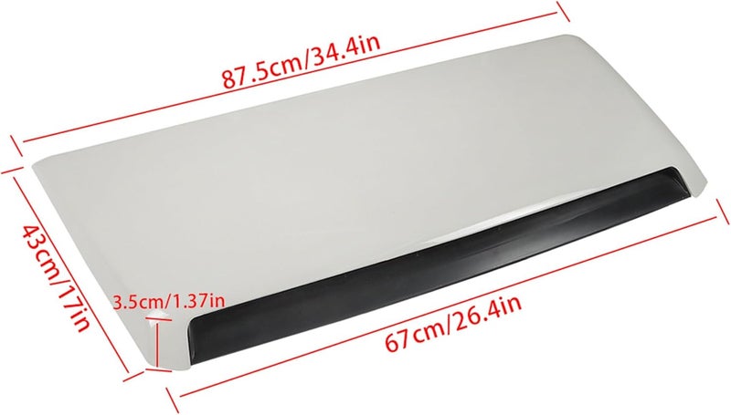 munirater White Hood Scoop Bulge Replacement for 2014-2021 Tundra 5.7L TRD Pro and TRD Sport Style - Image 5