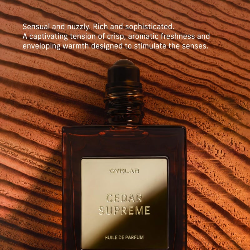 CYKLAR Perfume Oil for Skin â€“ Cedar Supreme Scent â€“ Crisp, Aromatic & Warm Perfume Fragrance with Bergamot, Lavender & Cedarwood Notes â€“ 30ml - Image 3