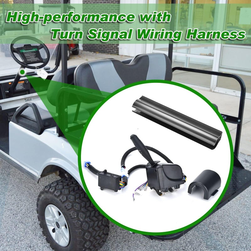 Lochnchn LED Headlight Tail Light Kit Compatible with EZGO TXT Golf Carts 1996-2013 12V Street Legal Light Kit with Turn Signal Wire Harness Compatible with EZGO TXT for Gas and Electric - Image 5
