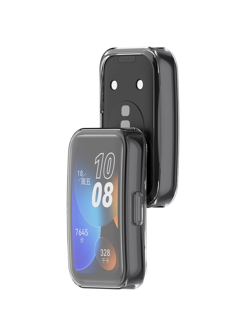 Case Compatible with HUAWEI Band 10 HUAWEI Band 9 HUAWEI Band 8 Smartwatch Case Accessories,All Around Soft TPU Full Protective Case Cover for Huawei Band 10/9/8,Clear  - Image 2