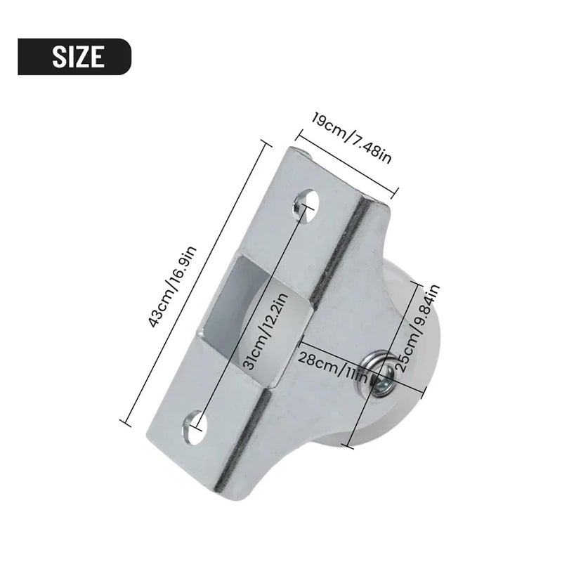 4Pcs Metal Drawer Guide Wheels Replacement Fixed Casters Plastic Fixtures - Image 5