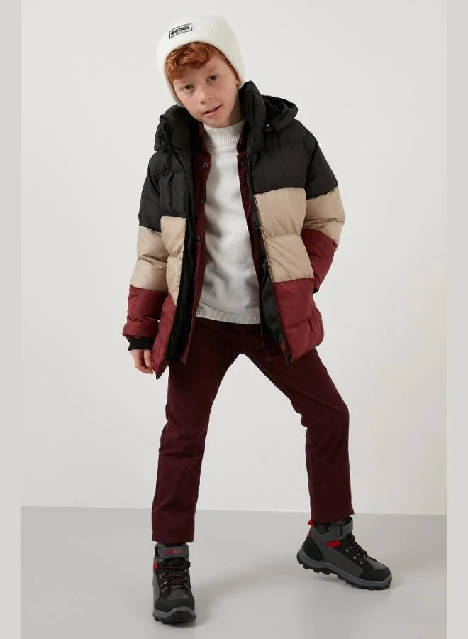Lela Lela Plush Lined Removable Hooded Puffer Coat Boy's COAT 57611967
