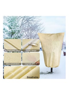 Excefore Plant Cover, Thicker Winter Oversize Plant Freeze Protection Drawstring Bags Frost Protection, Garden Shrub Jacket with Zipper for Fruit Trees, Easy Adjustment for Cold Weather(80 x 120 cm, 3 Pack)  - Image 4