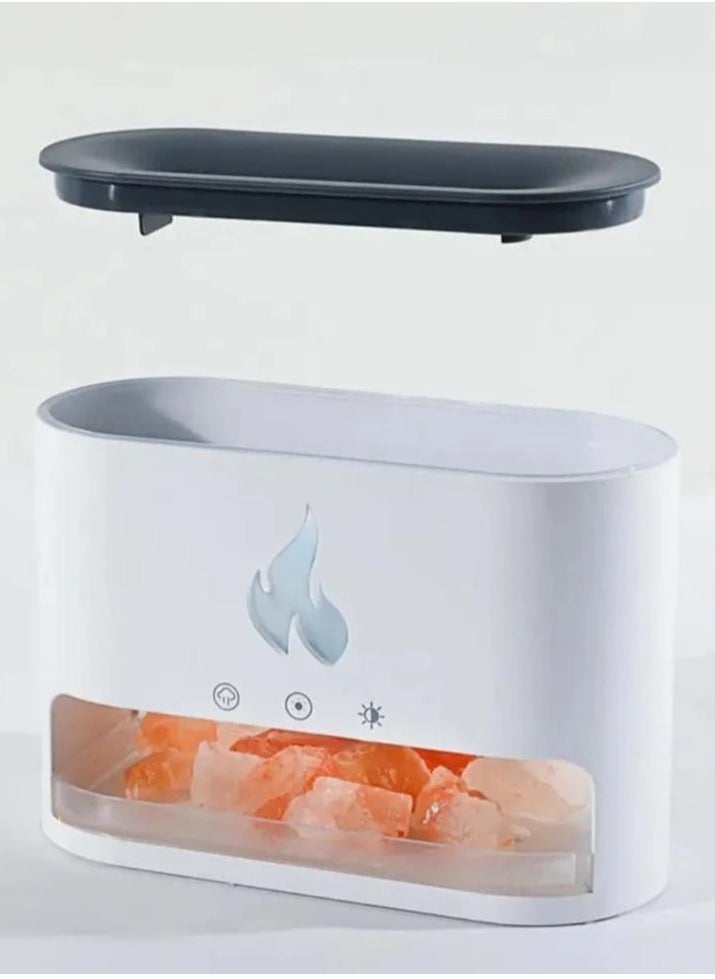 Denx Humidifier Air Freshener Diffuser, Fire Style Humidifier, Himalayan Salt Flame Effect Diffuser For Signature Lighting, Electric Flame Aroma Diffuser, Steam Air Freshener With A Capacity Of 250 Ml For Purification, Dx2510 - Image 4