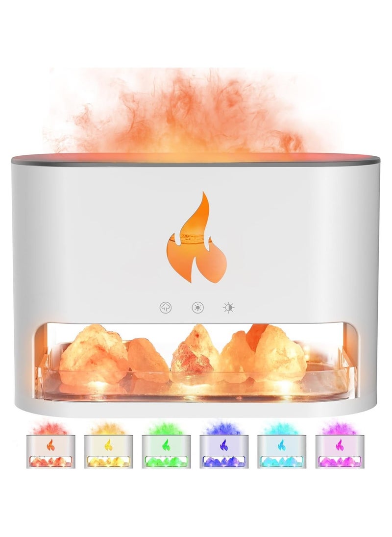 Denx Humidifier Air Freshener Diffuser, Fire Style Humidifier, Himalayan Salt Flame Effect Diffuser For Signature Lighting, Electric Flame Aroma Diffuser, Steam Air Freshener With A Capacity Of 250 Ml For Purification, Dx2510 - Image 3