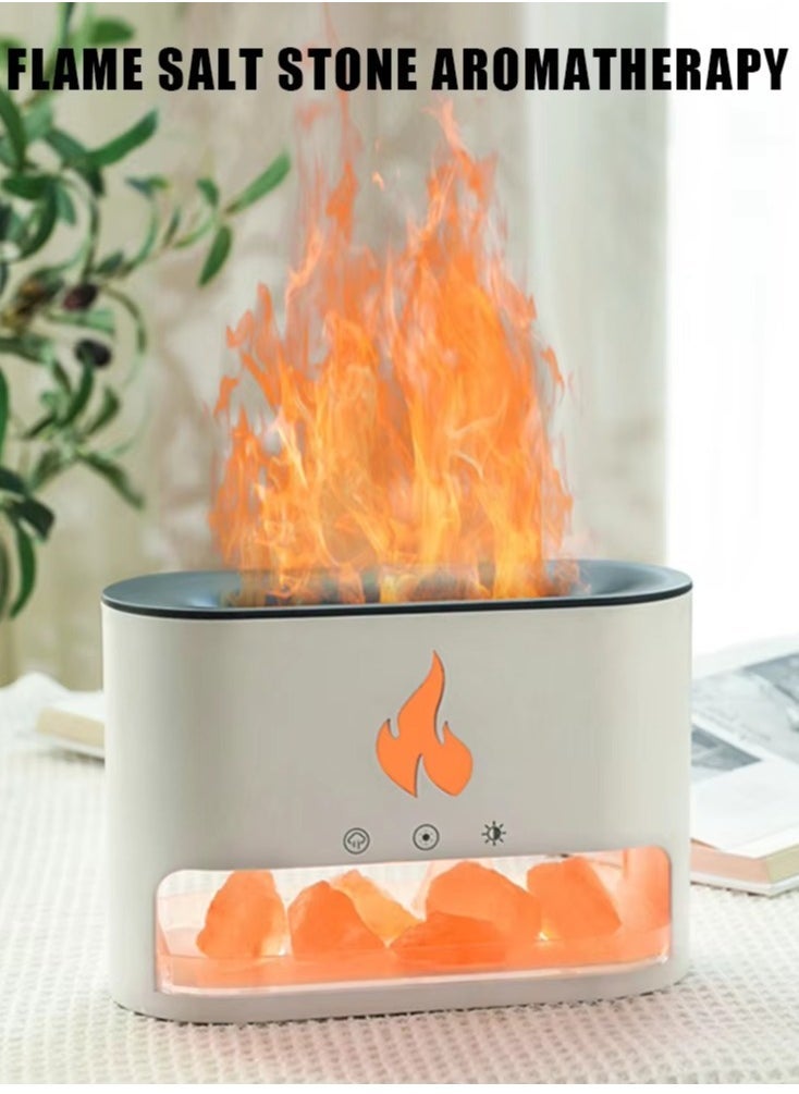 Denx Humidifier Air Freshener Diffuser, Fire Style Humidifier, Himalayan Salt Flame Effect Diffuser For Signature Lighting, Electric Flame Aroma Diffuser, Steam Air Freshener With A Capacity Of 250 Ml For Purification, Dx2510 - Image 2