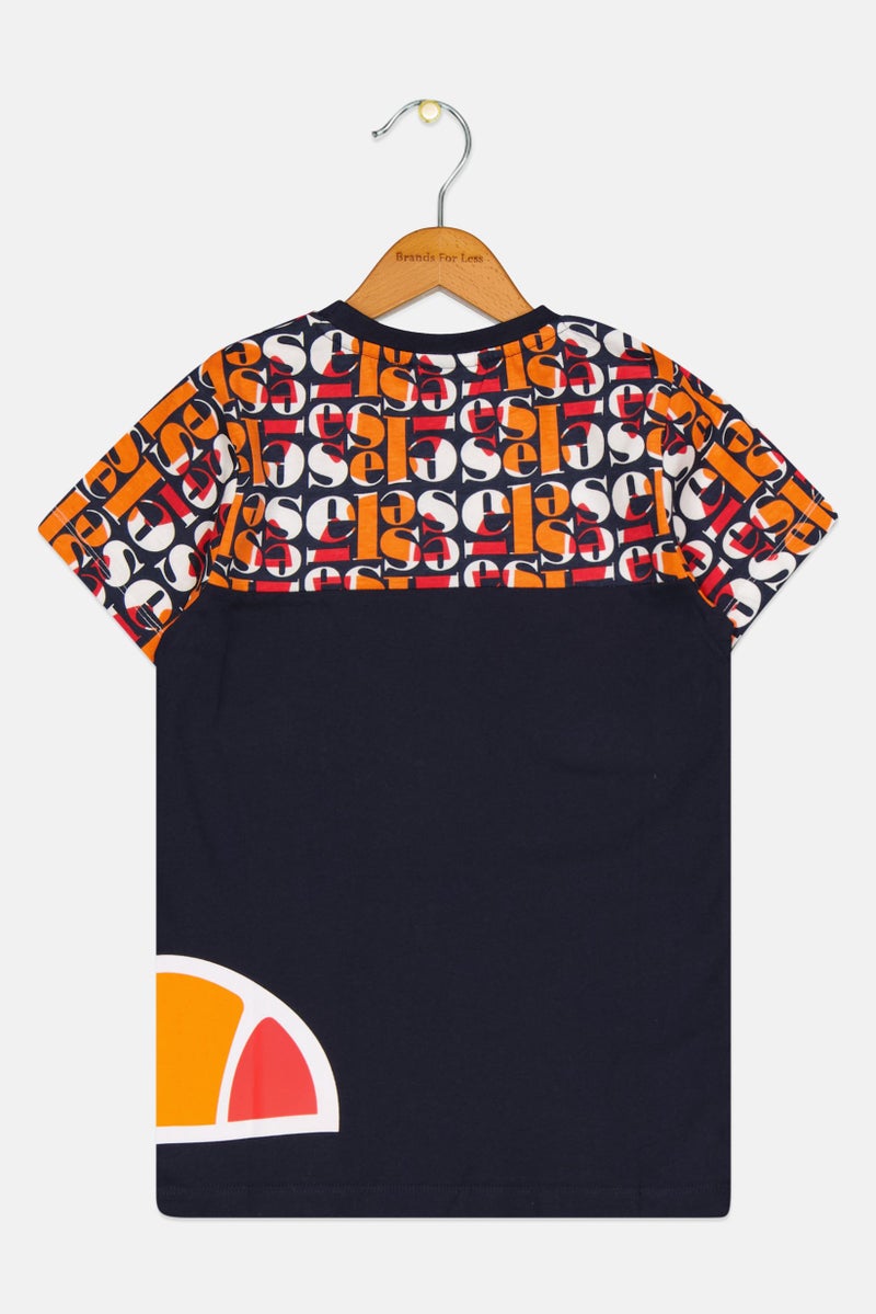 Ellesse تي شيرت رياضي قصير الأكمام للأولاد، مجموعة أزرق داكن - Image 2