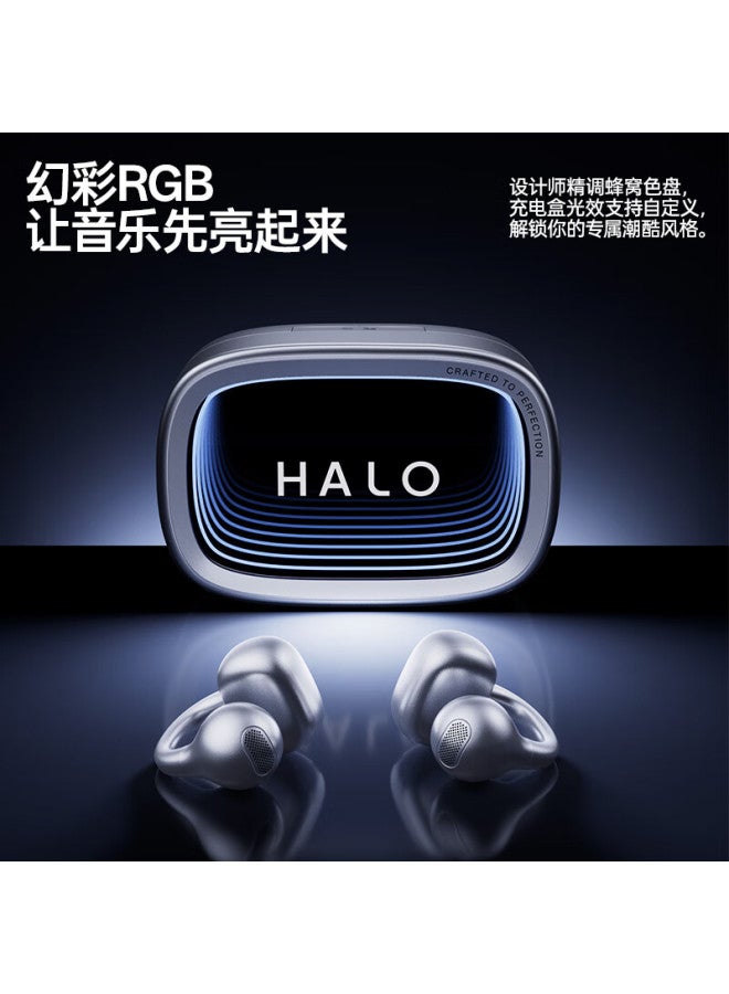Edifier Flower Halo Clip Clip-on Trendy Bluetooth Earphones Cyber Abyss Lighting Bluetooth 6.1 35h Long Battery Life Compatible With Apple Huawei Xiaomi Rose Gold