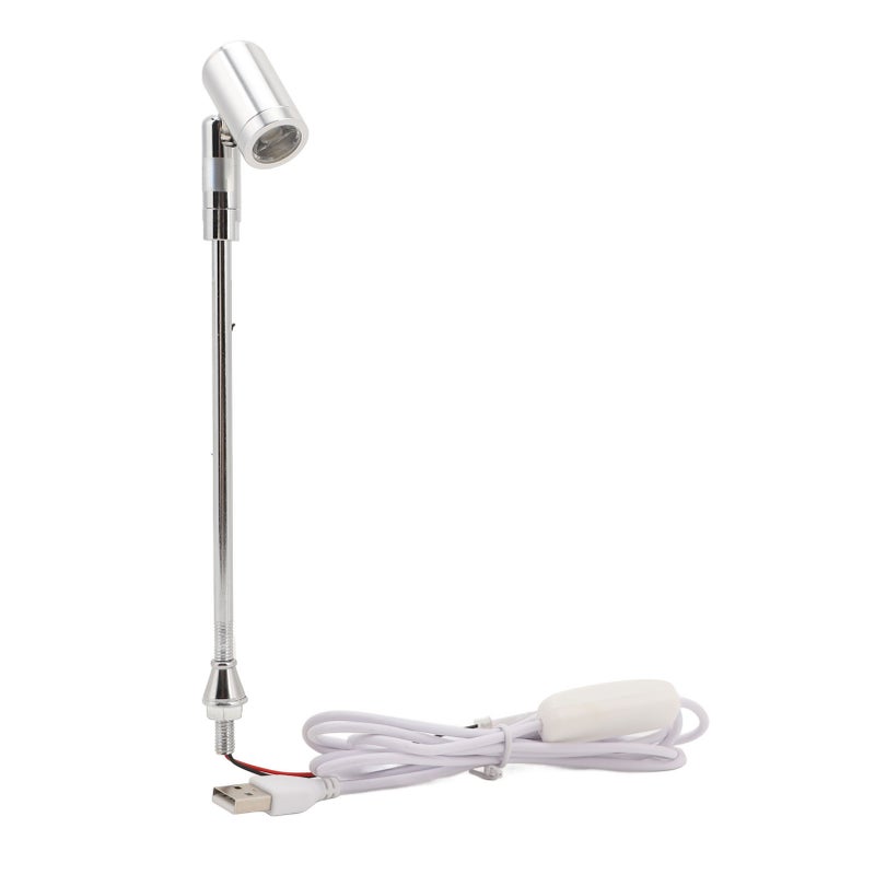 LED Small Spotlight USB Powered Aluminum Alloy Rotate 180 Deg Energy Saving Long Lifespan for Art Jewelry Painting White Light - Image 4