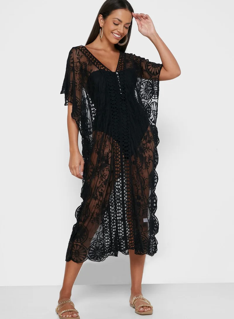 ELLA Mesh Embroidered Cover Up