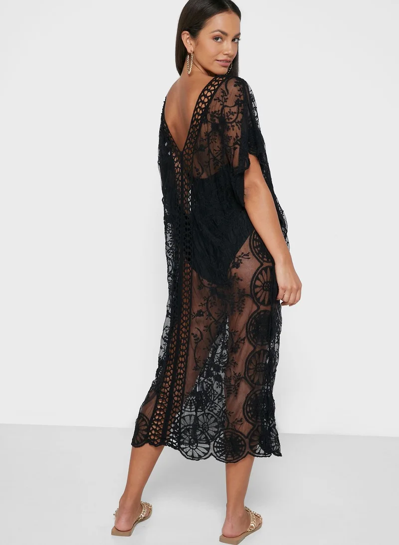 ELLA Mesh Embroidered Cover Up