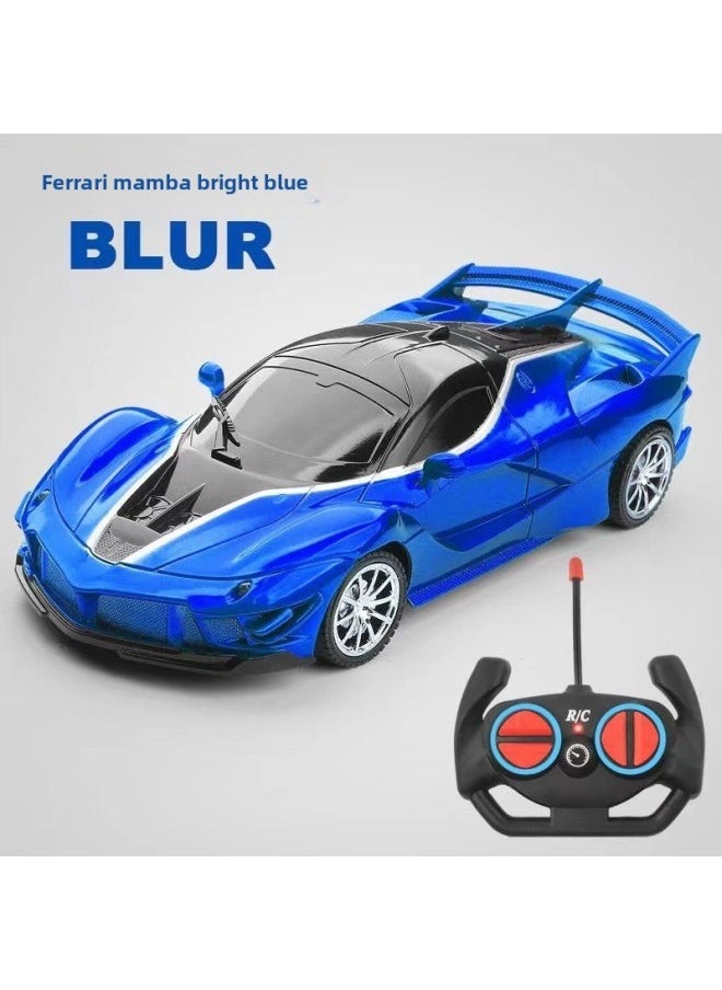 Remote Control Toy Car Car Rechargeable High-speed Electric Drift Run Four-way Race Children Boys Direct Wholesale-Color:2024 Hot Racing Car-fara Mamba Blue [gift Box]-Scale:1 Package Special Charging Set + Remote Control [strong Power]  - Image 1