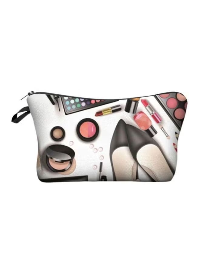 أوريتي 3D مطبوعة حقيبة ماكياج مضادة للماء أبيض/أسود/وردي - Image 1