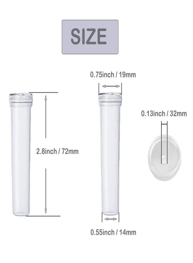 JFFX 20 Pcs Floral Water Tubes 2.8 Inch Clear Plastic Flower Vials with Caps for Flower Arrangement Decoration - Image 2