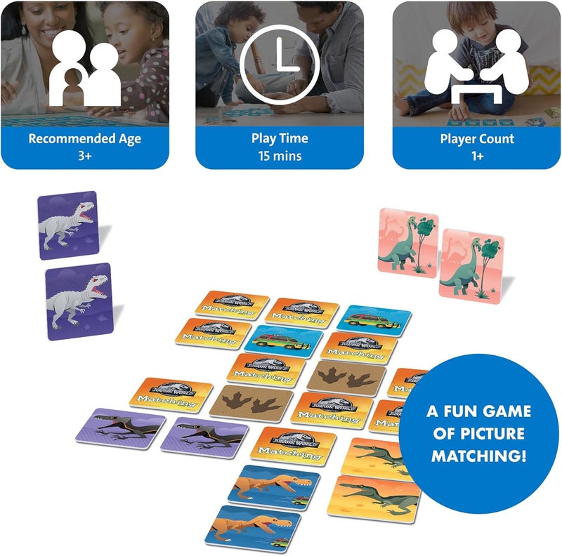 Wonder Forge Jurassic World Matching Game - Glow-in-the-Dark Dinosaur Memory Challenge for Kids Ages 3 and Up - Educational Fun for Family and Preschool Play - Image 2
