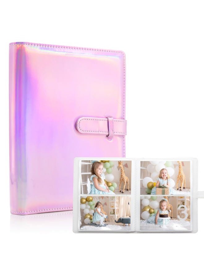 Tugle Photo Albums 4x6 Pictures – 152 Pockets Vegan Leather Cover Memory Album Book, Suitable for Family Wedding Boys Girls and Babies Storage (Magic Pink) - Image 1