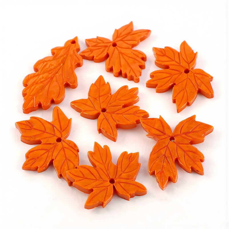Autumn Leaf Charms For Fall Halloween Wreath Decoration Handmade Craft Event Supply - Image 3