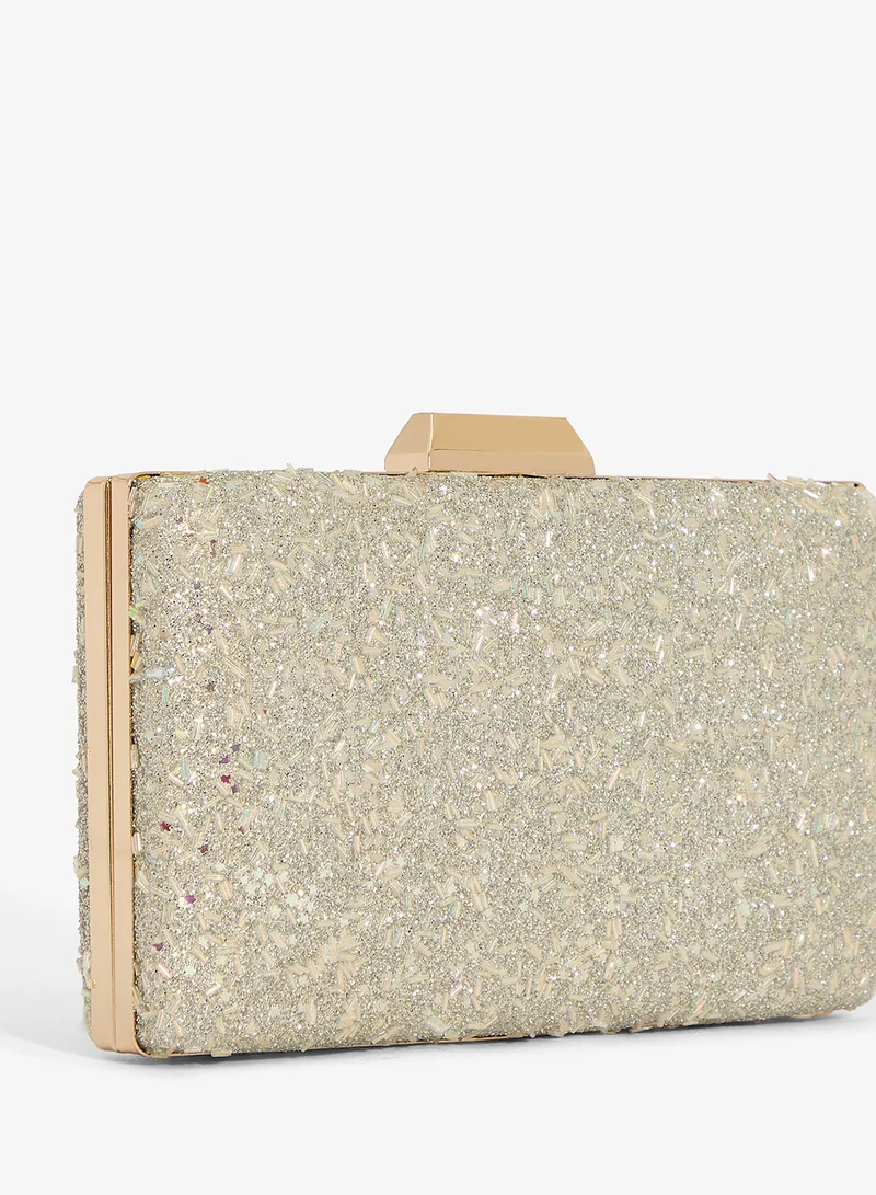 Khizana  Rectangle Shaped Embellished Sparkle Clutch for Women | Best Price UAE