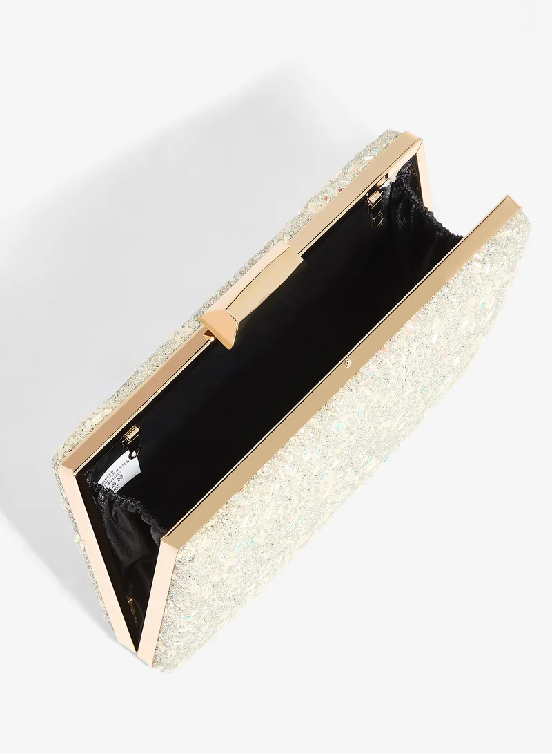 Khizana  Rectangle Shaped Embellished Sparkle Clutch for Women | Best Price UAE