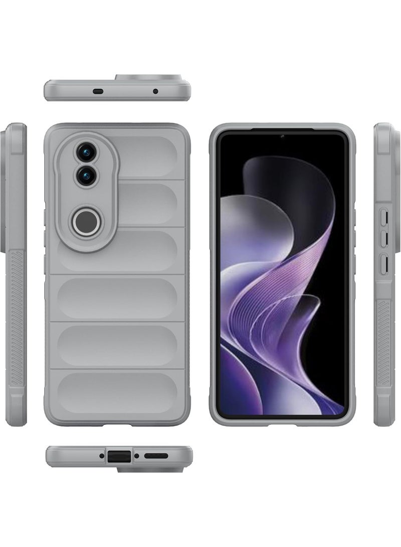 Premium Protection Back Silicone Case Compatible with Vivo V50 5G Magic Shield Shockproof Case with Camera Protection (Grey) - Image 3