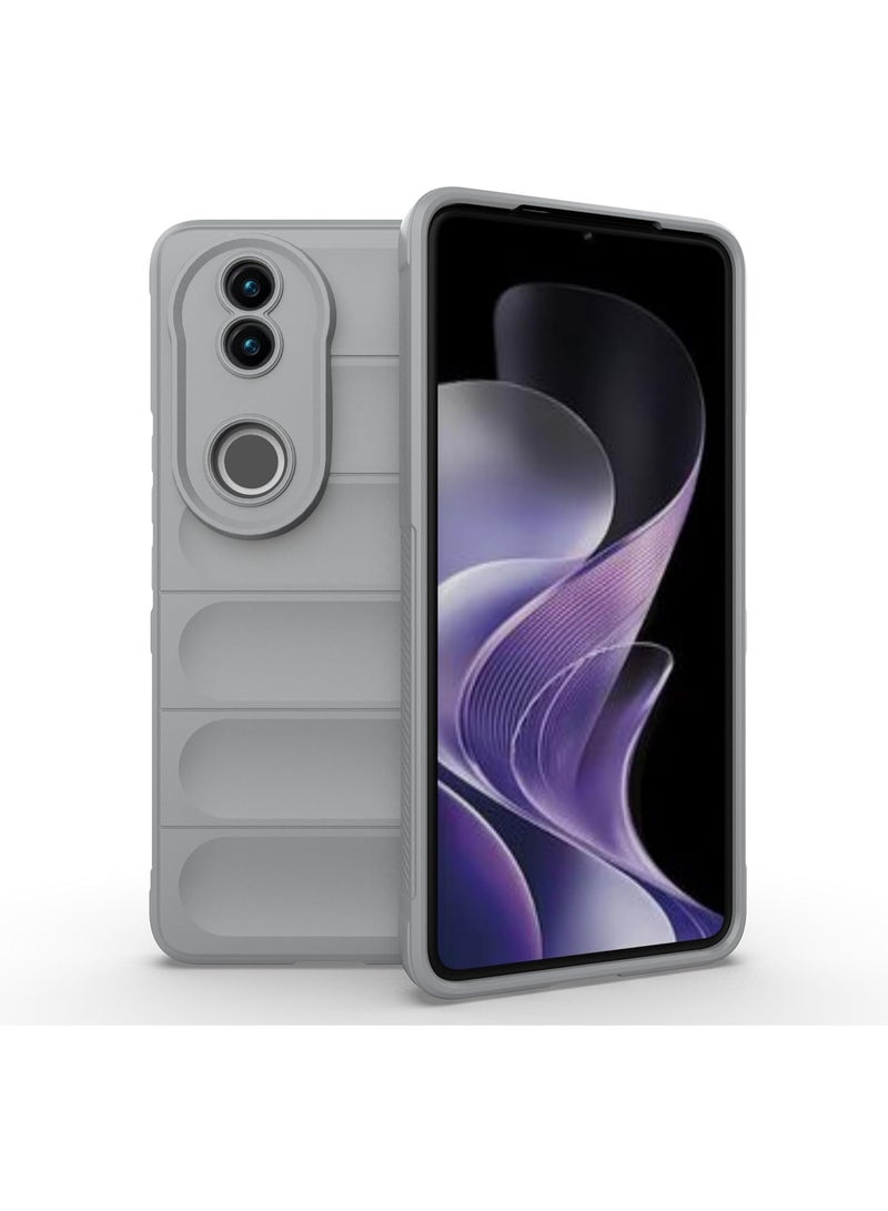 Premium Protection Back Silicone Case Compatible with Vivo V50 5G Magic Shield Shockproof Case with Camera Protection (Grey) - Image 1