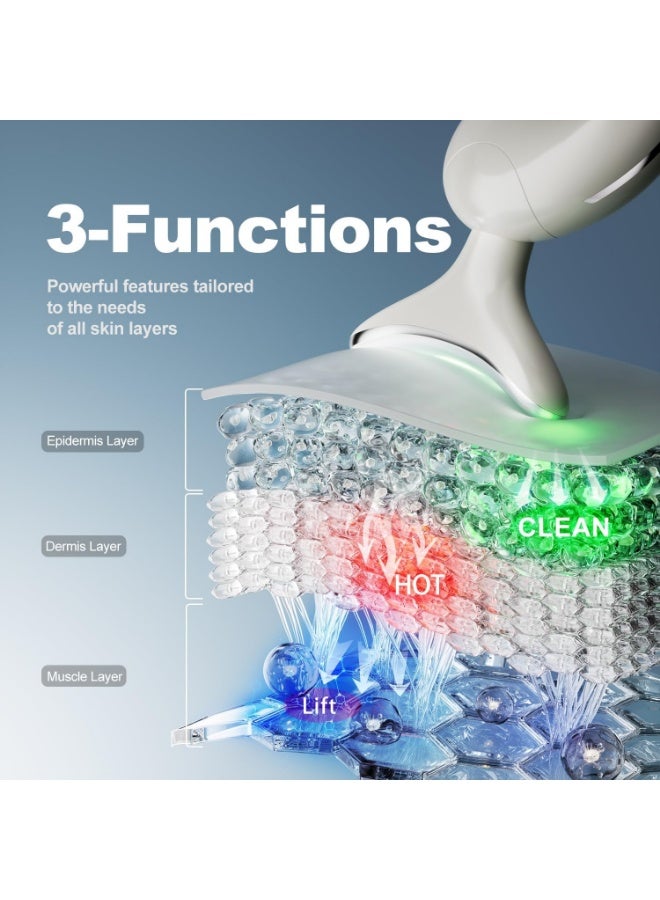 أداة تدليك الوجه 7 في 1، علاج بالضوء الأحمر للوجه والرقبة، جهاز شد الوجه المحمول، مدلك الرقبة لتقليل الذقن المزدوجة - Image 3