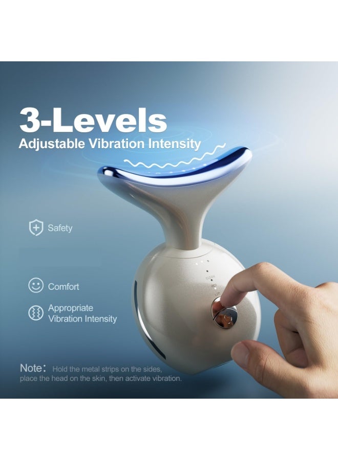 أداة تدليك الوجه 7 في 1، علاج بالضوء الأحمر للوجه والرقبة، جهاز شد الوجه المحمول، مدلك الرقبة لتقليل الذقن المزدوجة - Image 4