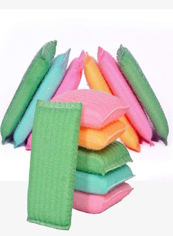 Magic Providers Stainless Steel Scrub with Sponges Metal Scrubber - Pack of 6 | Sponge Scrubber for Dishes, Pots, Pans, Kitchens, Bathroom, and Tough Cleaning for Non-Stick Utensils - Multicolored - Image 2