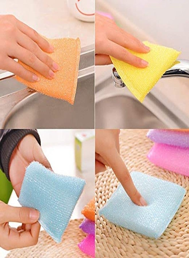 Magic Providers Stainless Steel Scrub with Sponges Metal Scrubber - Pack of 6 | Sponge Scrubber for Dishes, Pots, Pans, Kitchens, Bathroom, and Tough Cleaning for Non-Stick Utensils - Multicolored - Image 5