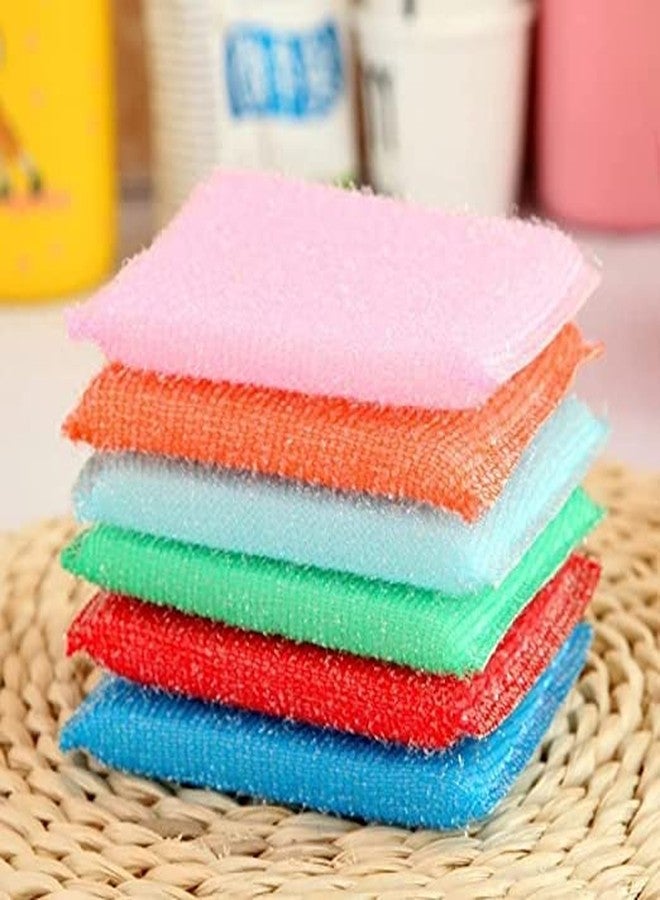 Magic Providers Stainless Steel Scrub with Sponges Metal Scrubber - Pack of 6 | Sponge Scrubber for Dishes, Pots, Pans, Kitchens, Bathroom, and Tough Cleaning for Non-Stick Utensils - Multicolored - Image 4