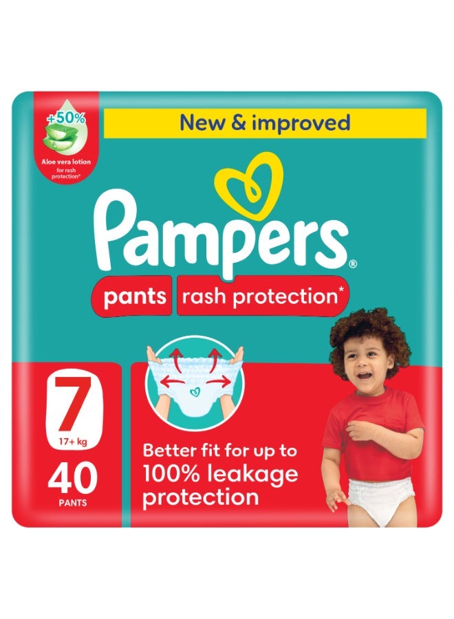Aloe Vera Pants Diapers Size 7 Mega Pack 40 Count