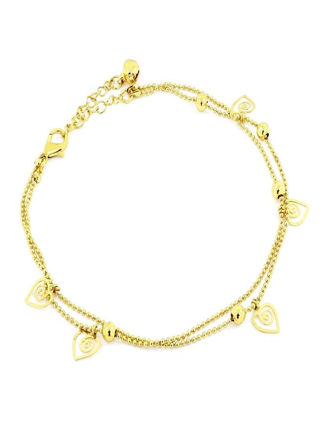 ZIVOM® Heart Love Indo Western Dainty Delicate Charms Single Leg Anklet Payal For Women Girls - Image 1