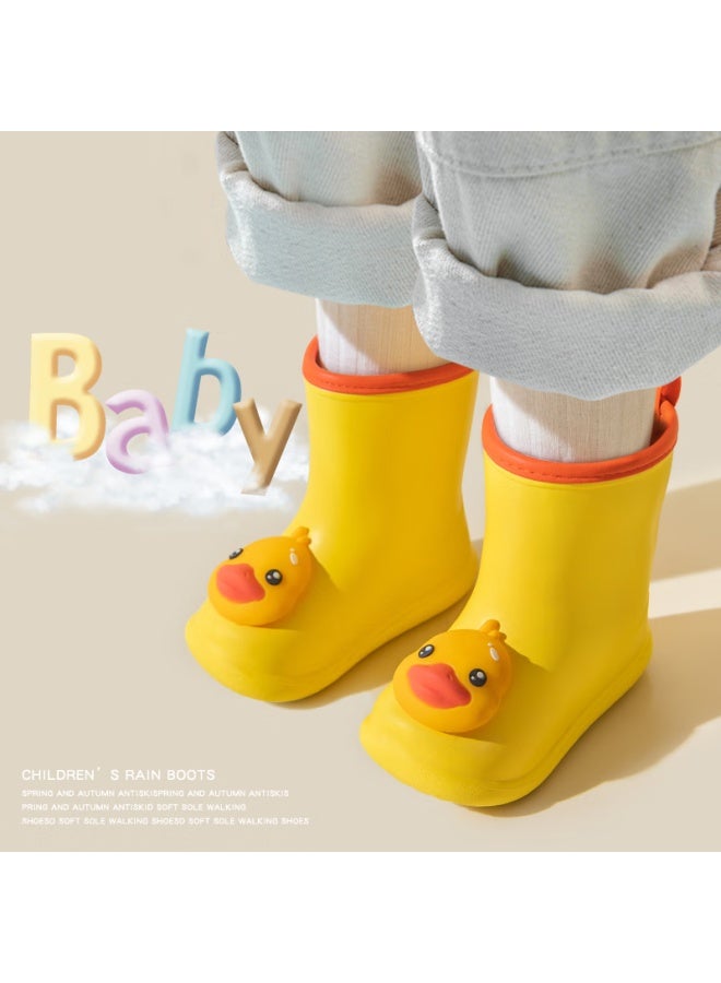Daddy Pig Zhubaba Children's Rain Boots, Non-slip Rain Shoes For Girls, Waterproof Rubber Boots For Boys, Toddlers, Students, And Young Girls, Size 170 - Image 1