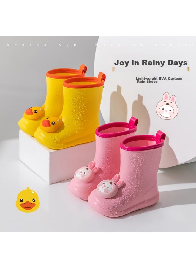 Daddy Pig Zhubaba Children's Rain Boots, Non-slip Rain Shoes For Girls, Waterproof Rubber Boots For Boys, Toddlers, Students, And Young Girls, Size 170 - Image 2